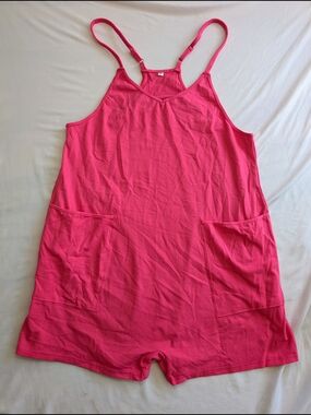 Hot Pink Tank Top Romper